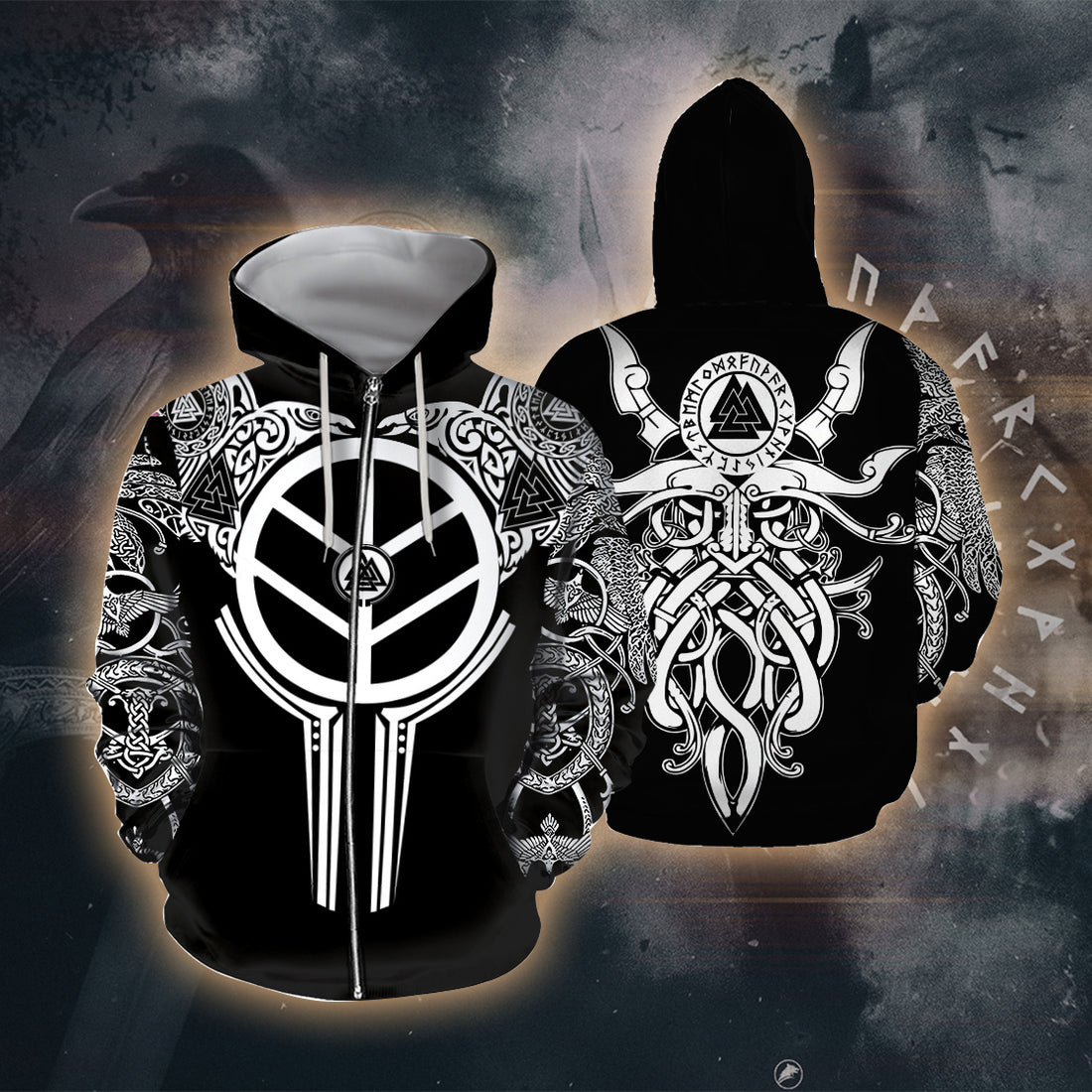 Mystic Aegishjalmur 3D Printed T-shirt - Long Sleeves - Hoodie - Zip Hoodie