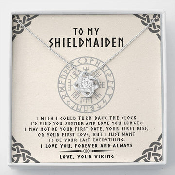 To My Shieldmaiden Love Knot Necklace