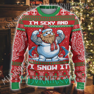 Viking Snowman Swagger - Viking Ugly Christmas Sweater