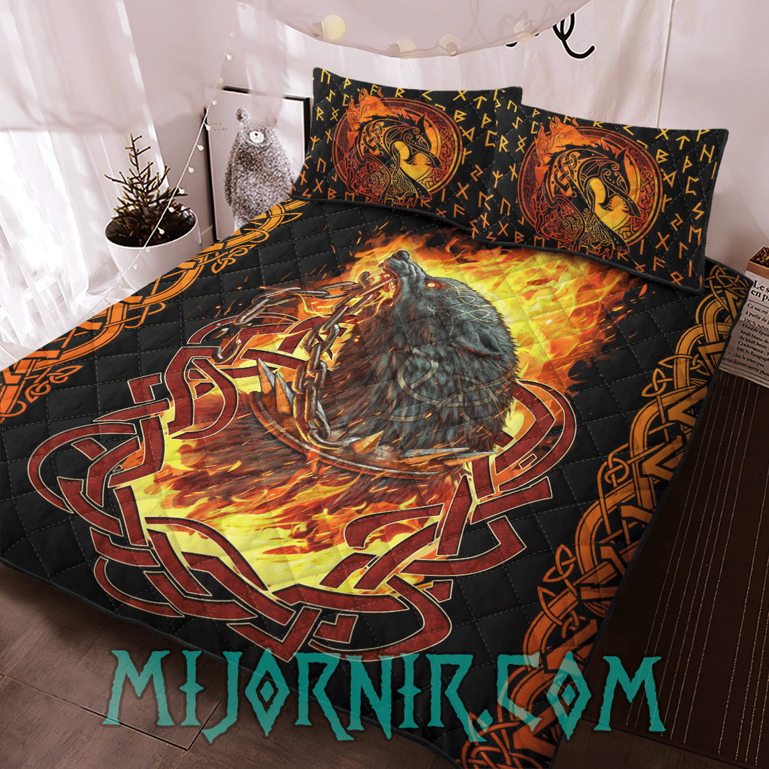 Fire Fenrir - Viking Quilt Set