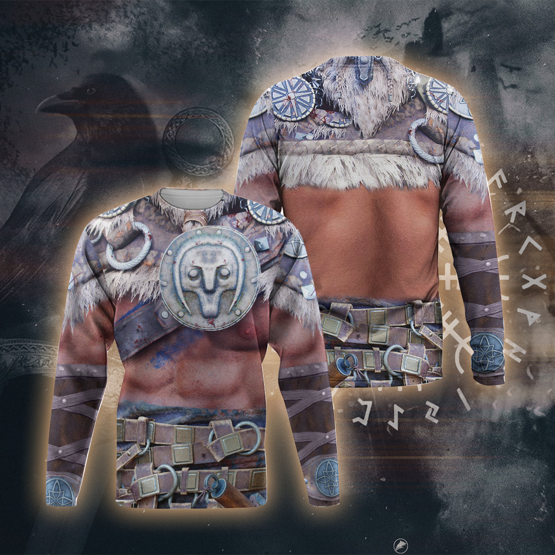 Viking Warrior’s Winter Armor 3D Printed T-shirt - Long Sleeves - Hoodie - Zip Hoodie