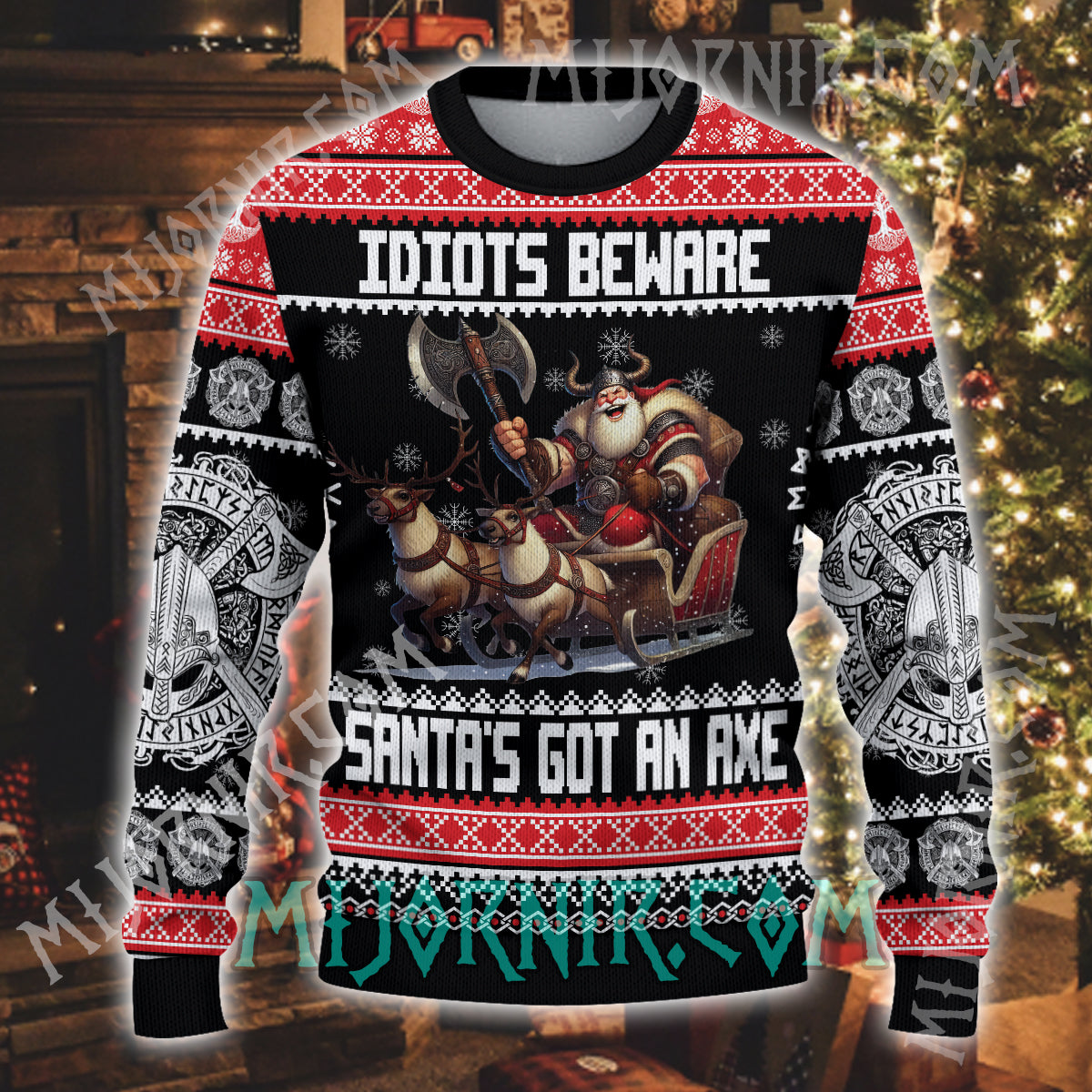 Santa's got an axe - Viking Ugly Christmas Sweater