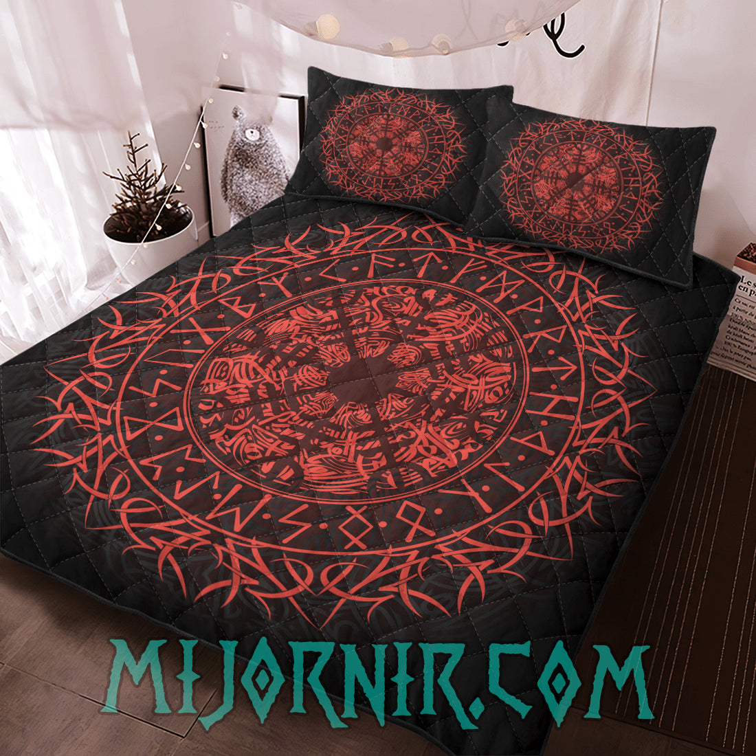 Runic Circle of Power - Viking Quilt Set