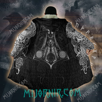 Mjölnir's Shadow - Viking Hooded Cloak