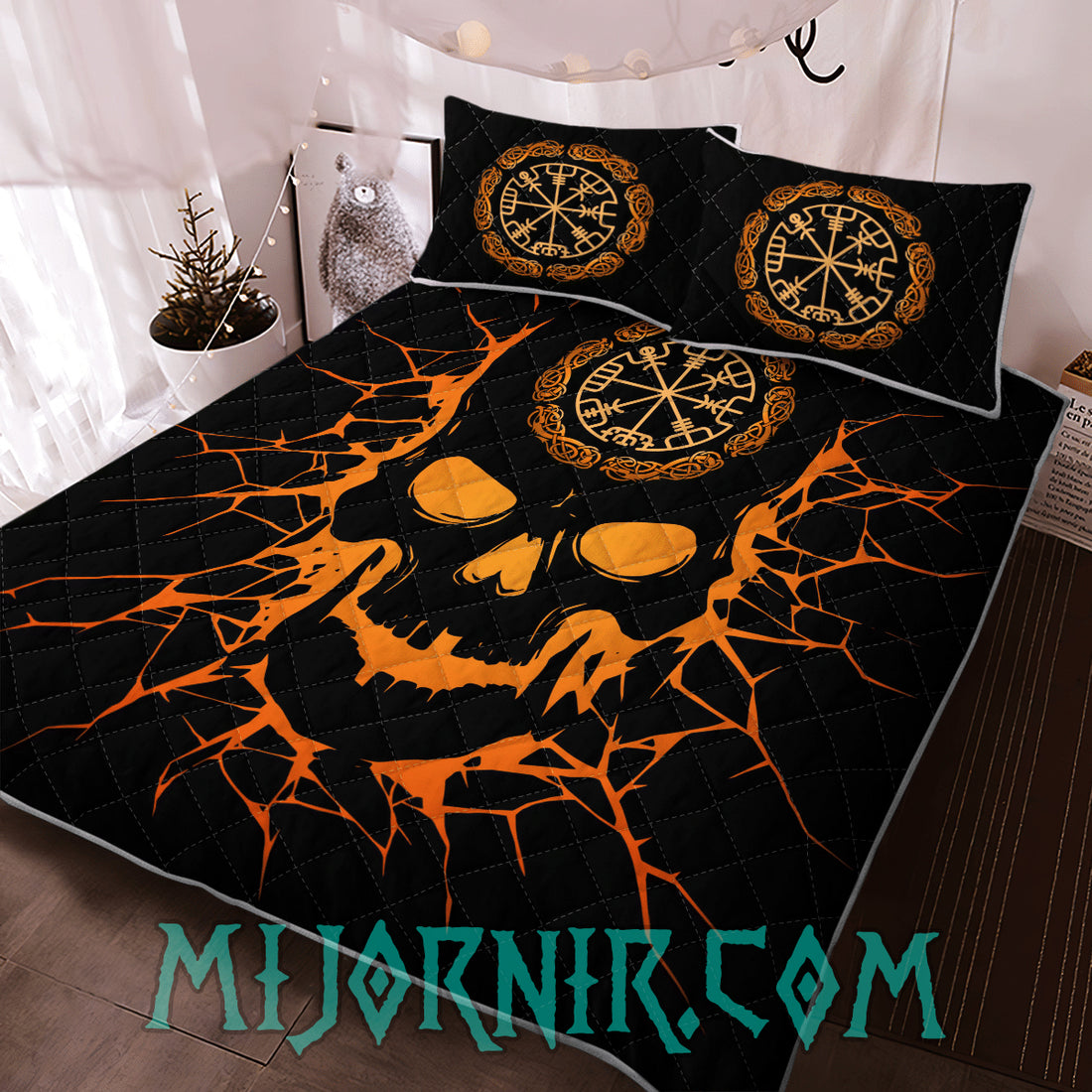 Helm of Awe Skull - Viking Quilt Set