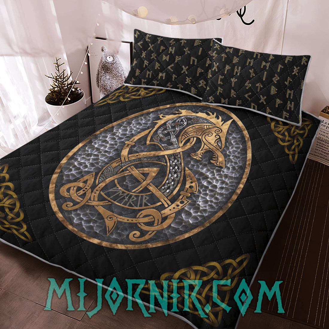 Golden Fenrir - Viking Quilt Set