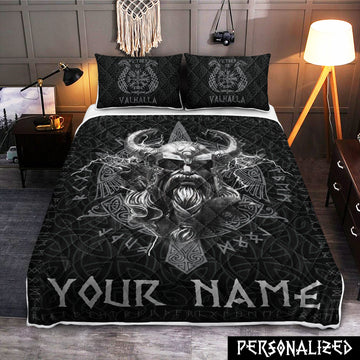 Mijonir Personalized Viking Warrior Bedding Set