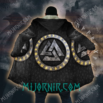 Valknut of Odin - Viking Hooded Cloak