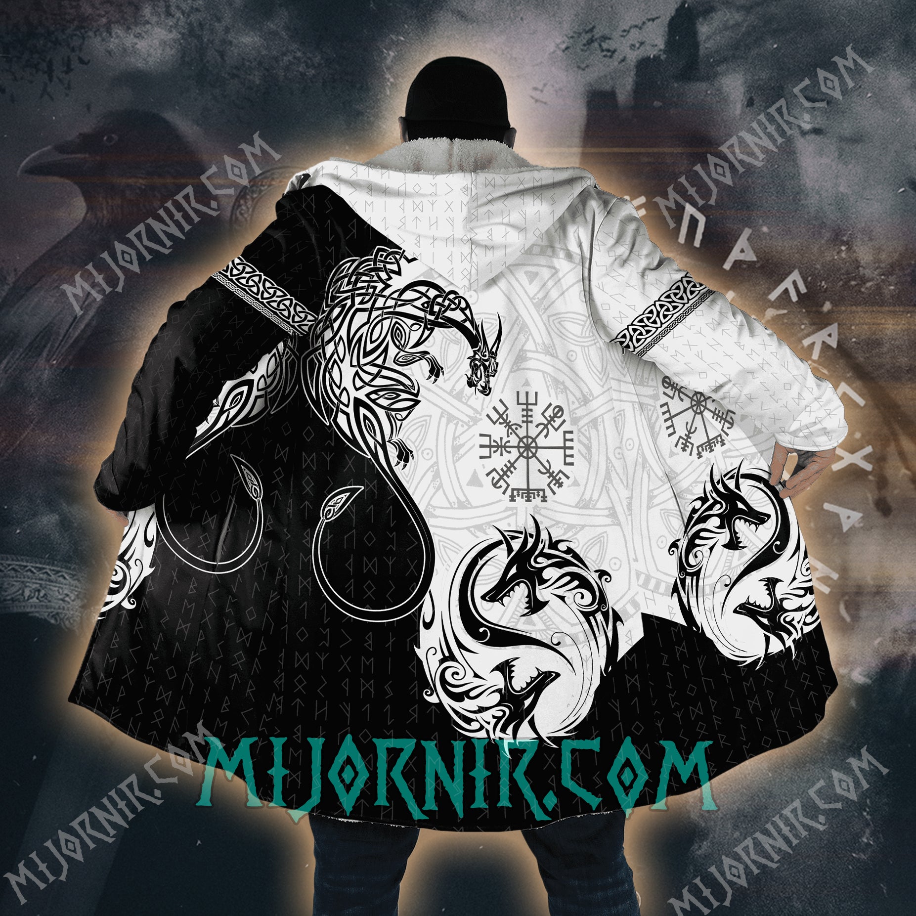 Dragons of Midgard - Viking Hooded Cloak