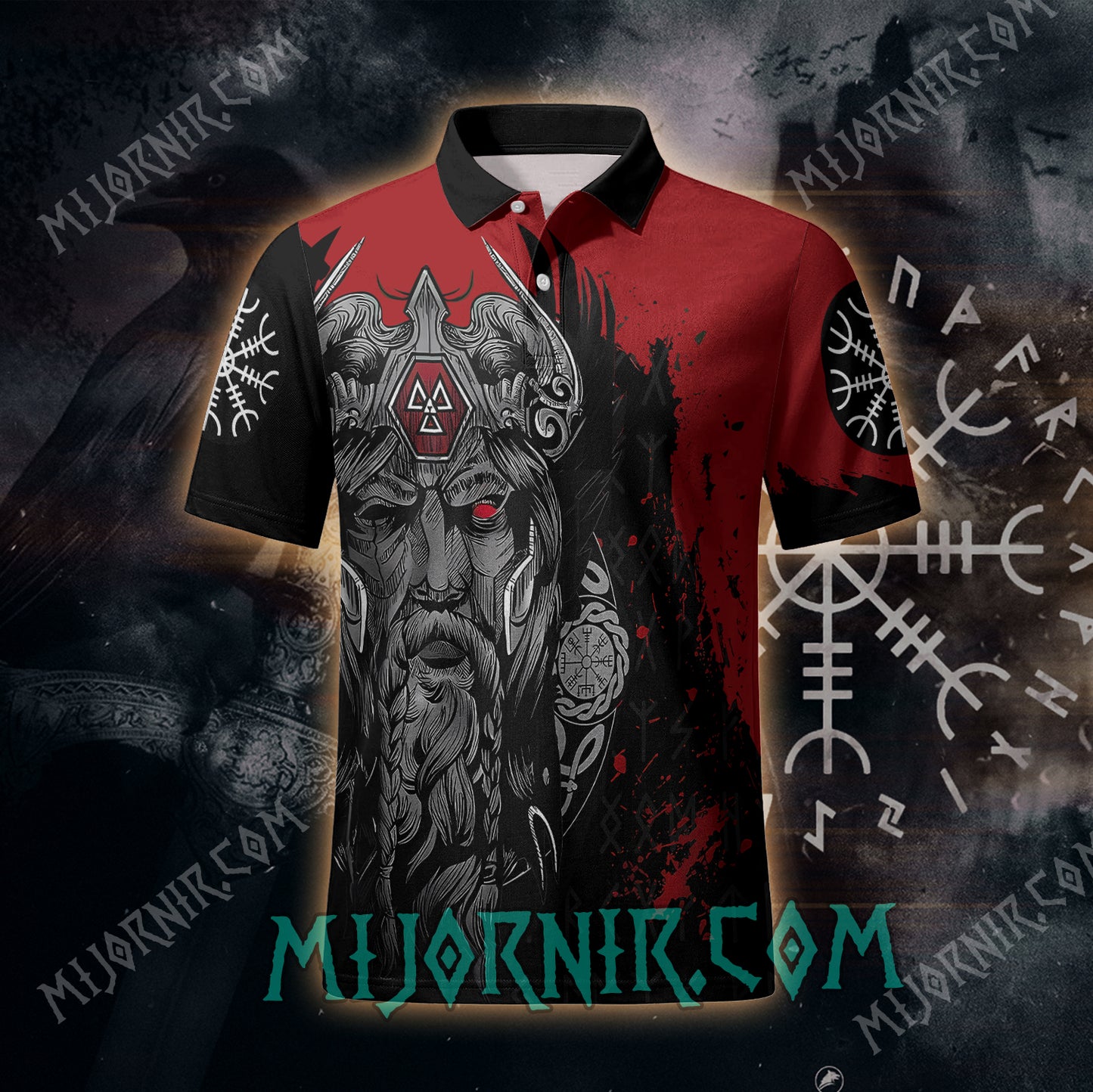 Crimson Odin Polo Shirt