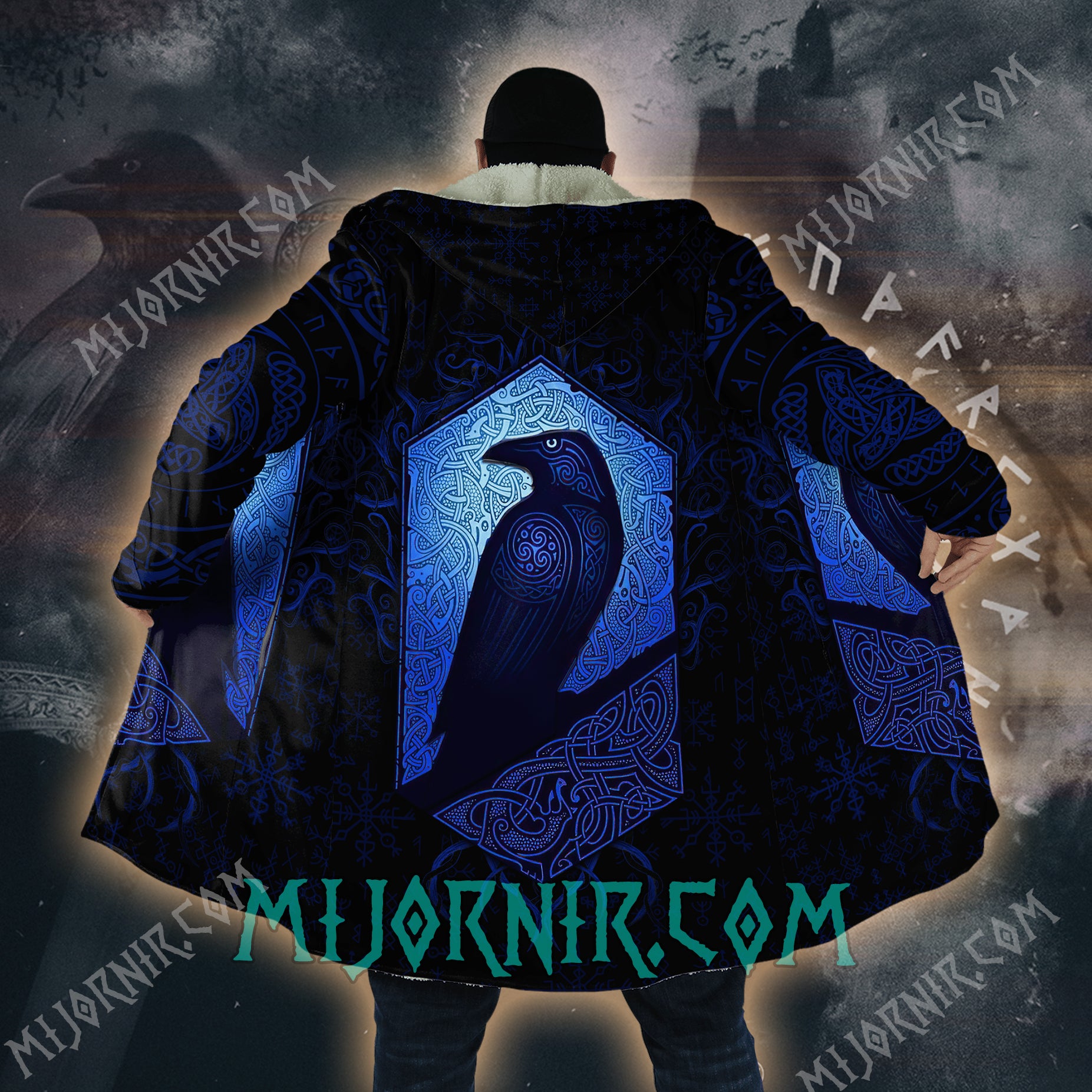 Raven of Odin - Viking Hooded Cloak