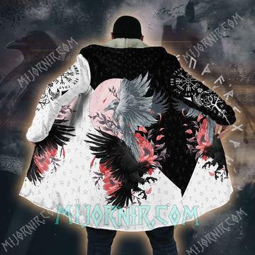 Huginn and Muninn’s Flight - Viking Hooded Cloak