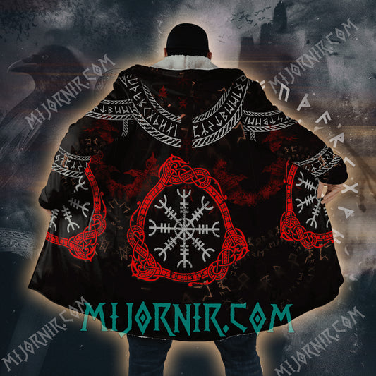 Shield of Aegishjalmur - Viking Hooded Cloak