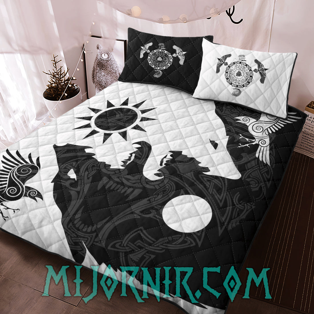 Yin Yang Wolf - Viking Quilt Set