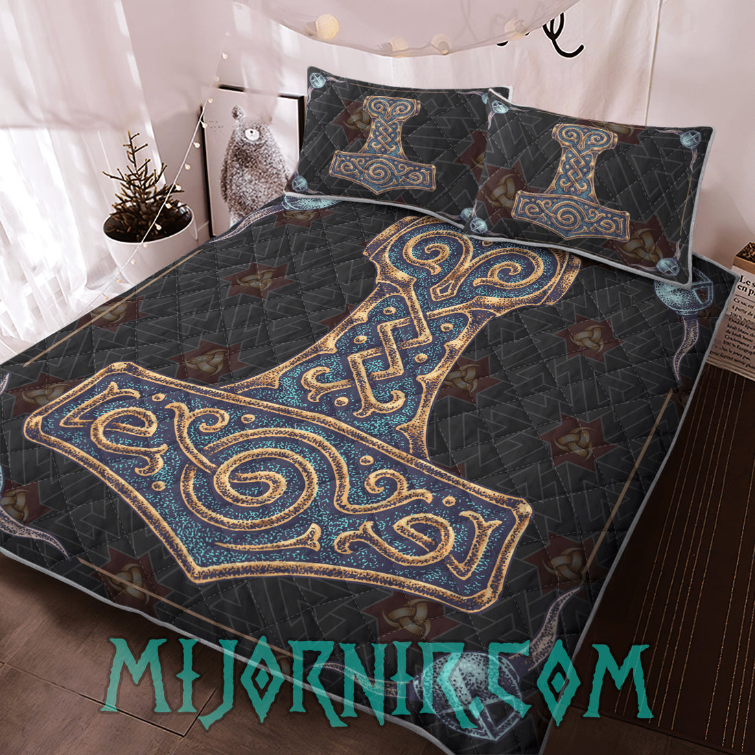 Mjölnir's Might  - Viking Quilt Set