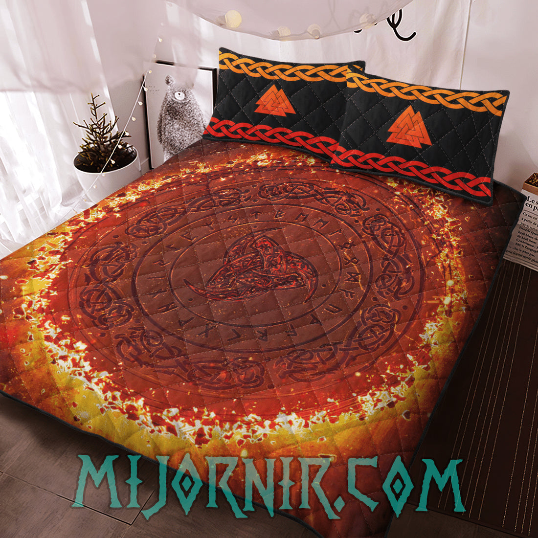 Fiery Valknu  - Viking Quilt Set