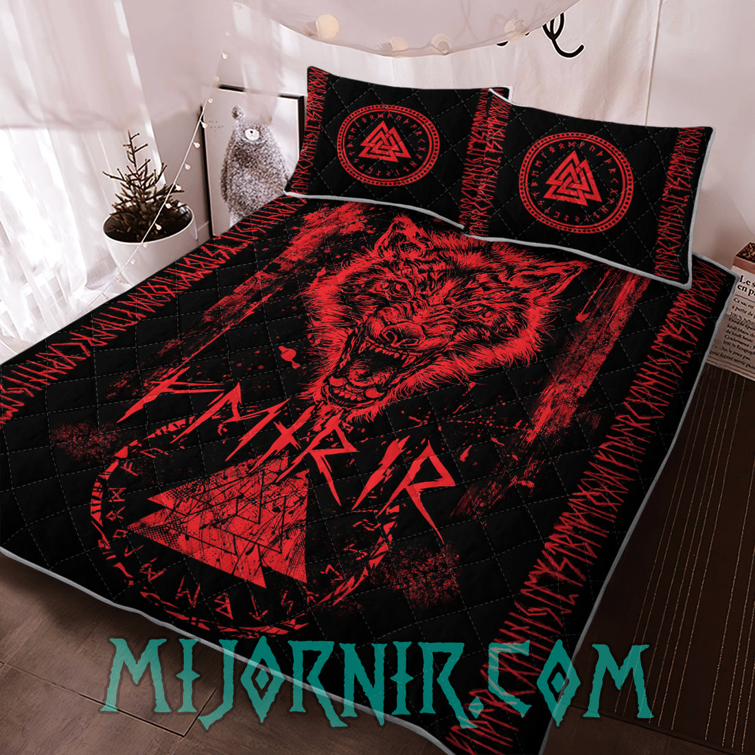 Blood Moon Fenrir - Viking Quilt Set