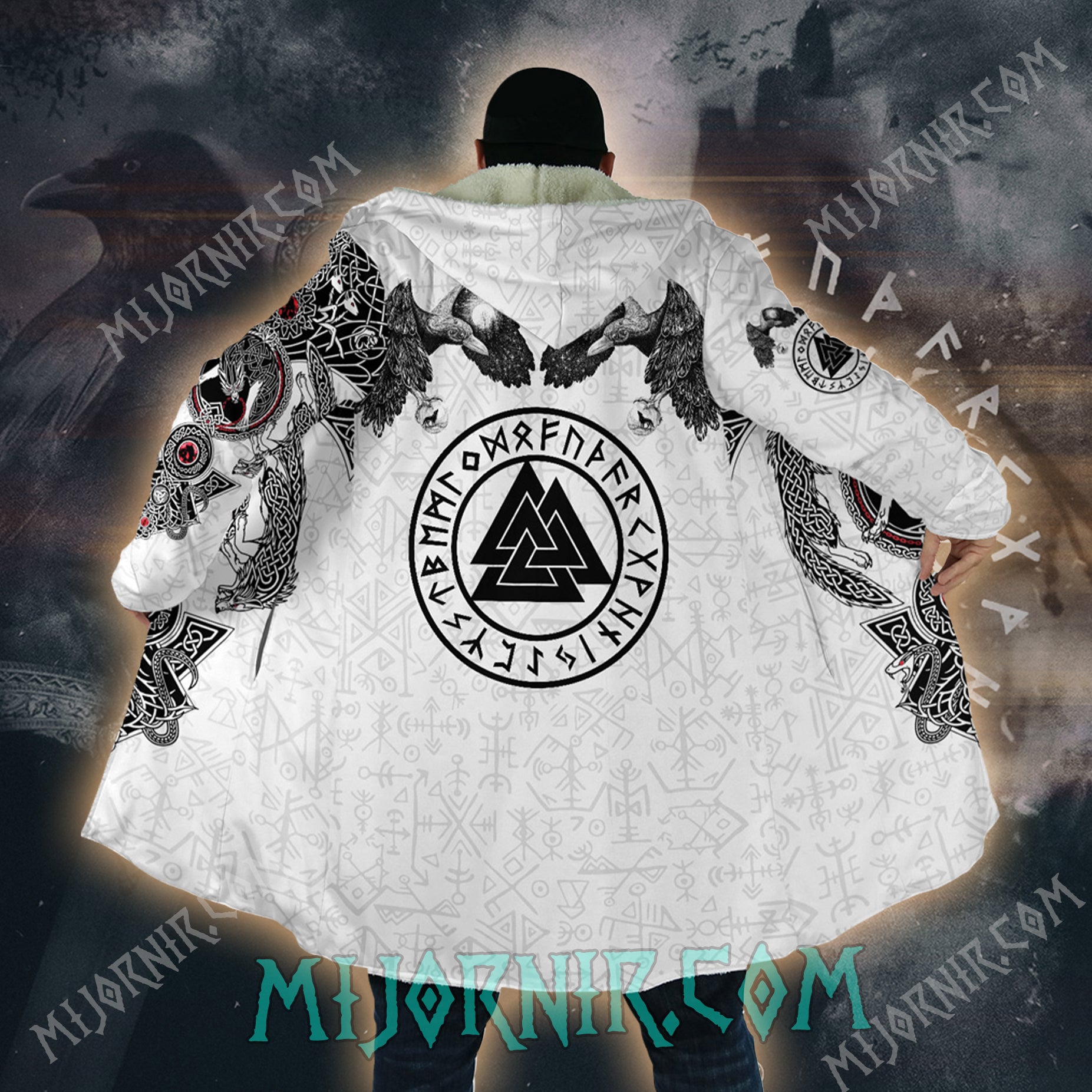 Valknut's Oath - Viking Hooded Cloak