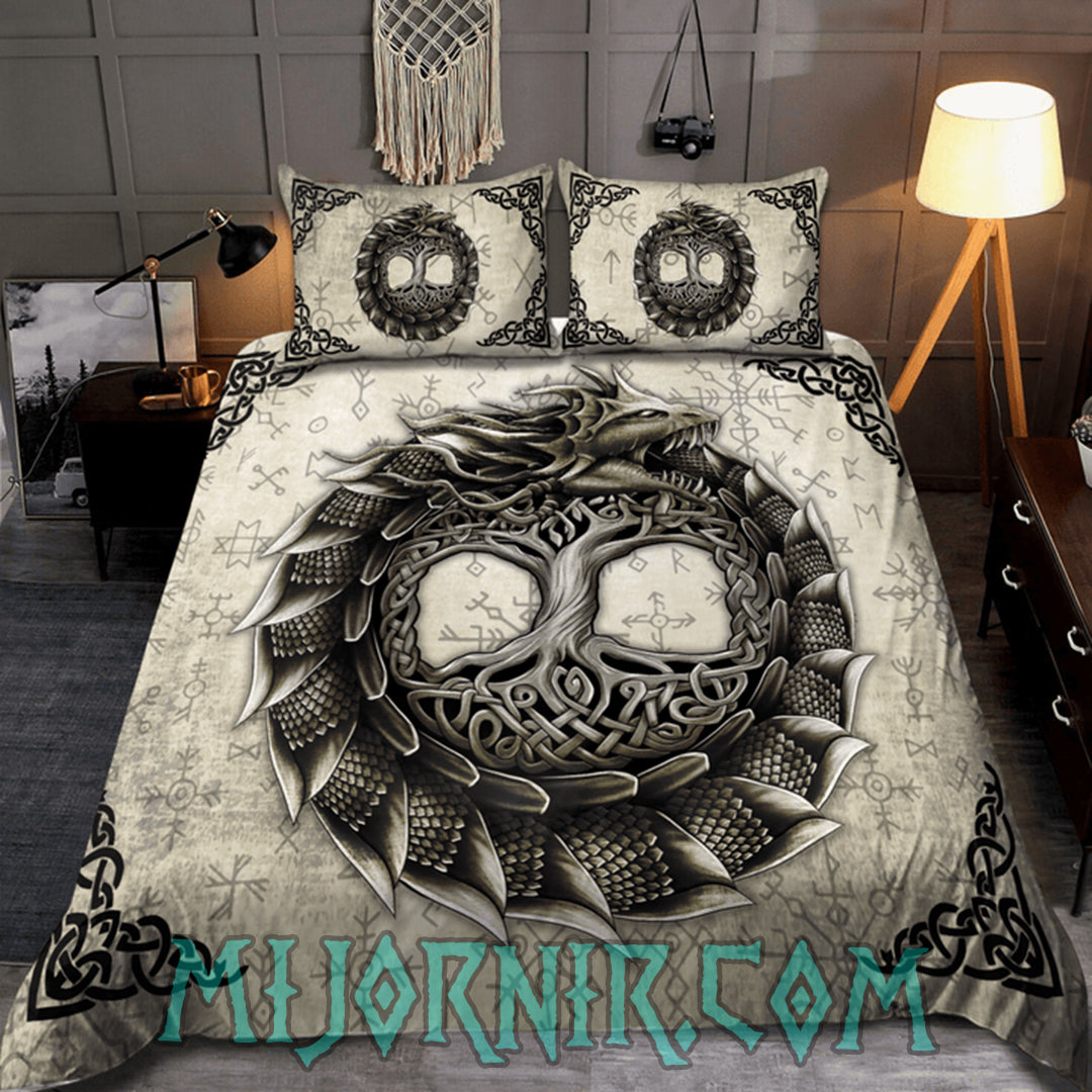 Jormungandr's Embrace - Viking Duvet Cover