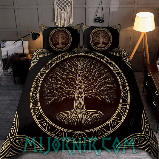 Yggdrasil Gold Essence - Viking Duvet Cover