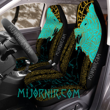 Ursine Guardian Runes - Viking Car Seat Cover