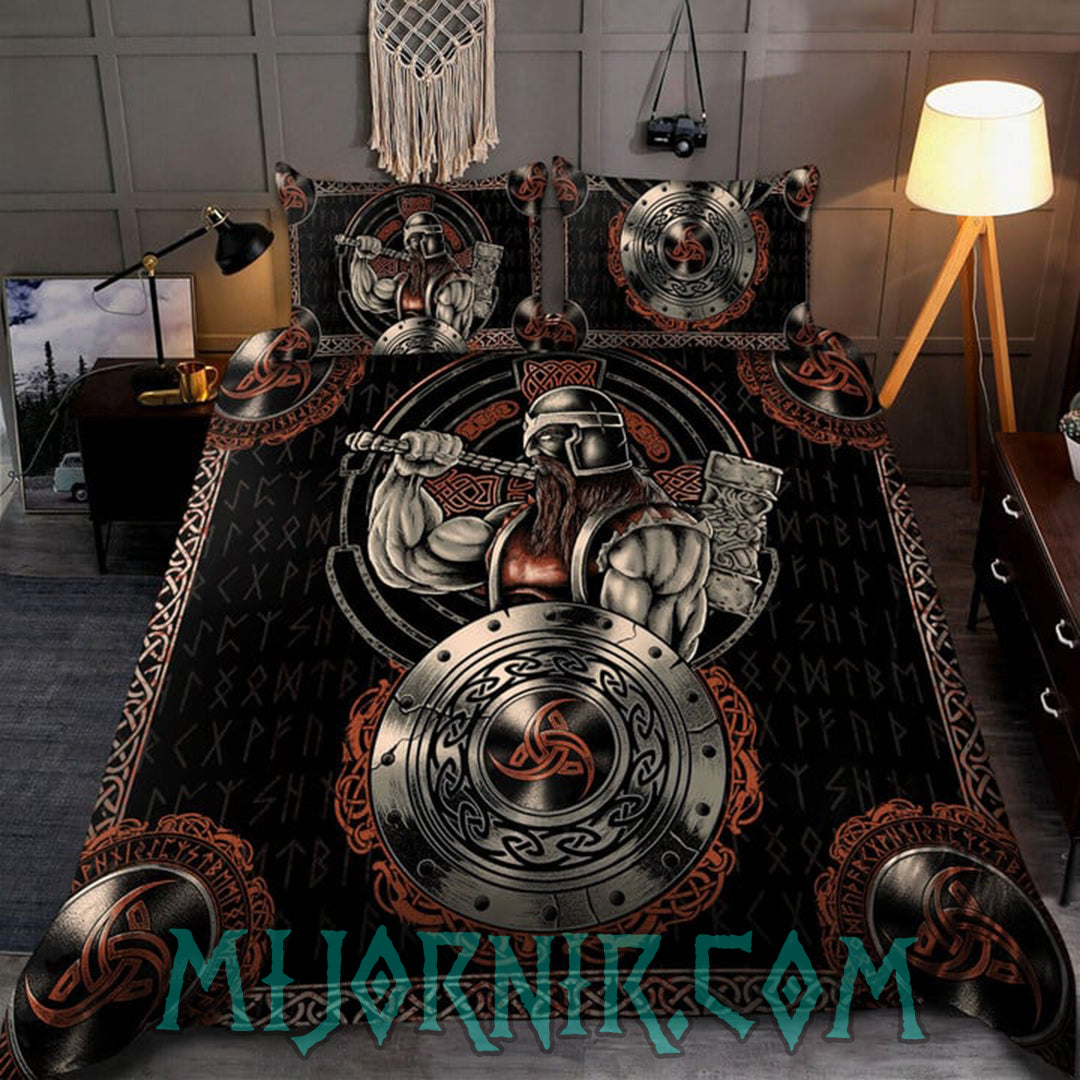 Thor's Hammer Warrior - Viking Duvet Cover