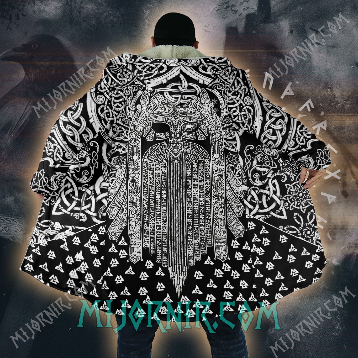 Allfather's Wisdom - Viking Hooded Cloak