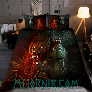 Fenrir's Fury - Viking Duvet Cover