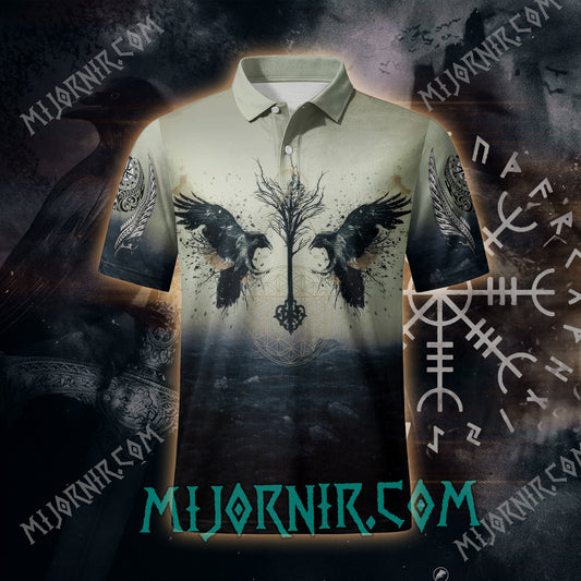 Odin's Huginn And Muninn - Viking Polo Shirt