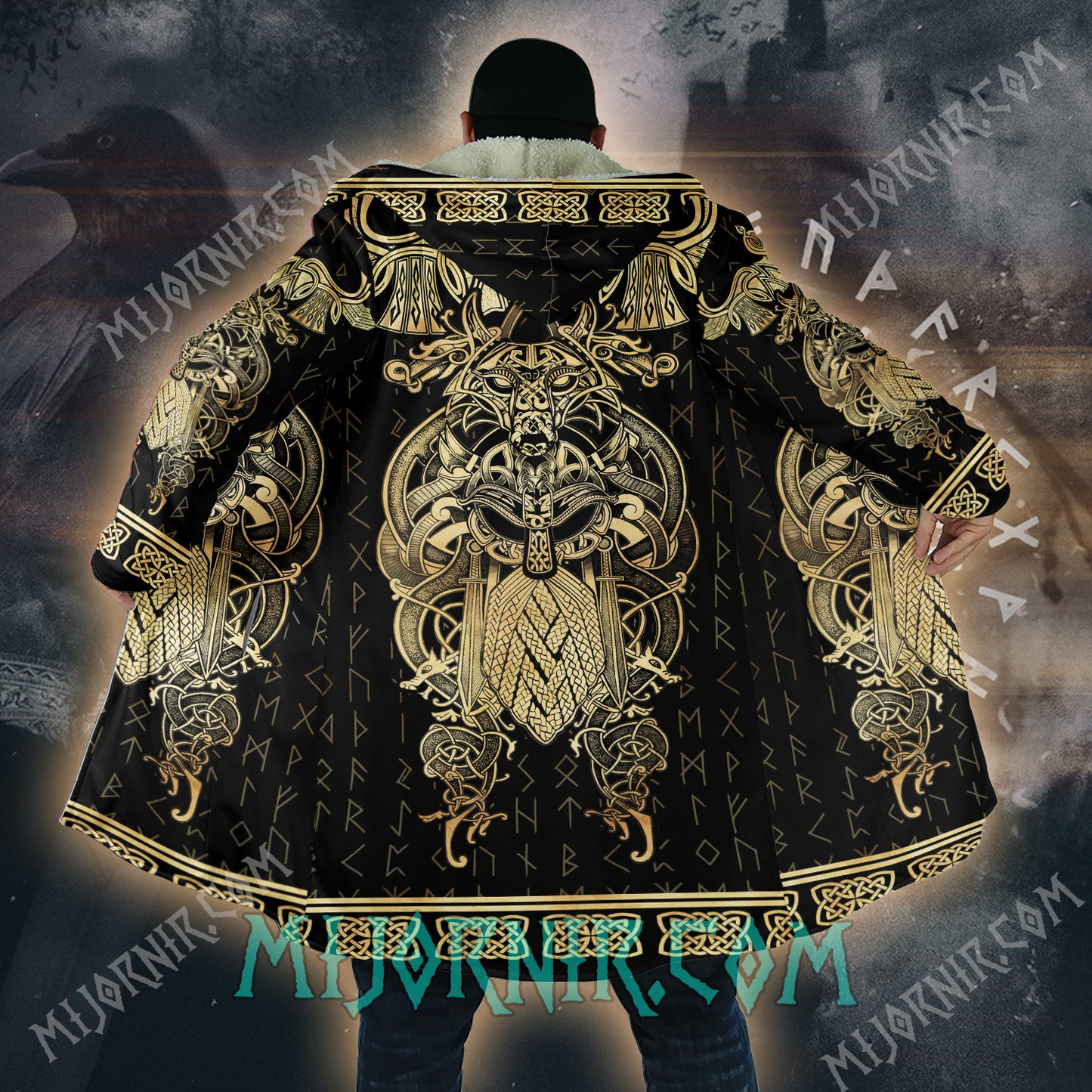 Golden Norse God - Viking Hooded Cloak