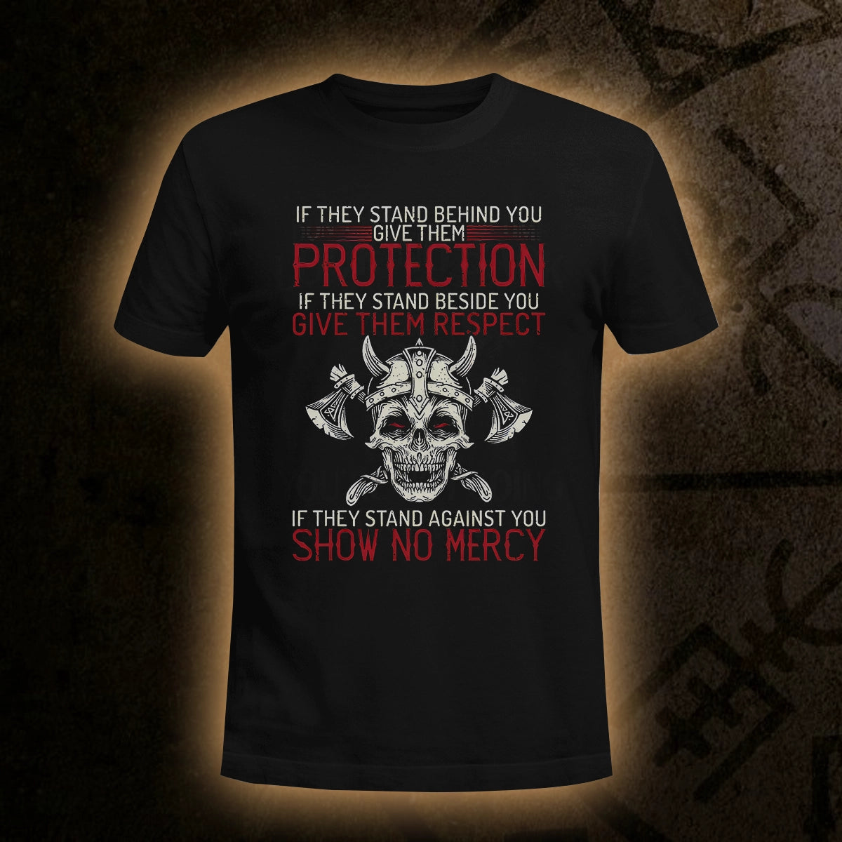 Family Protection Time Black Viking Tee