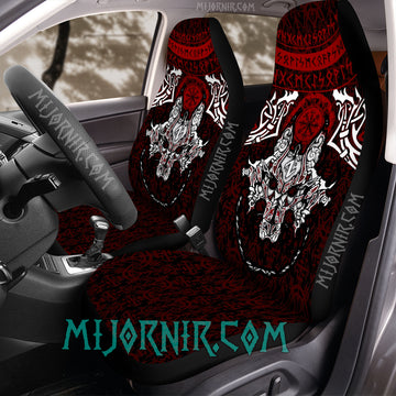 Fenrir's Fury Power Rune - Viking Car Seat Cover