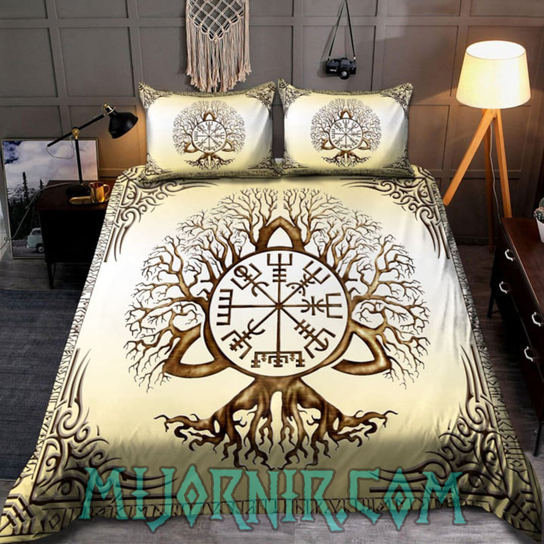 Yggdrasil & Vegvisir Harmony - Viking Duvet Cover