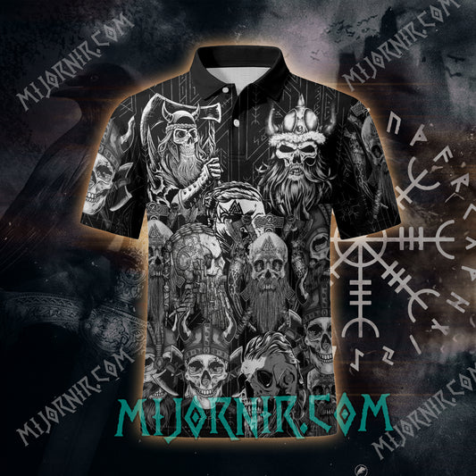 Viking Skulls of Valhalla - Viking Polo Shirt