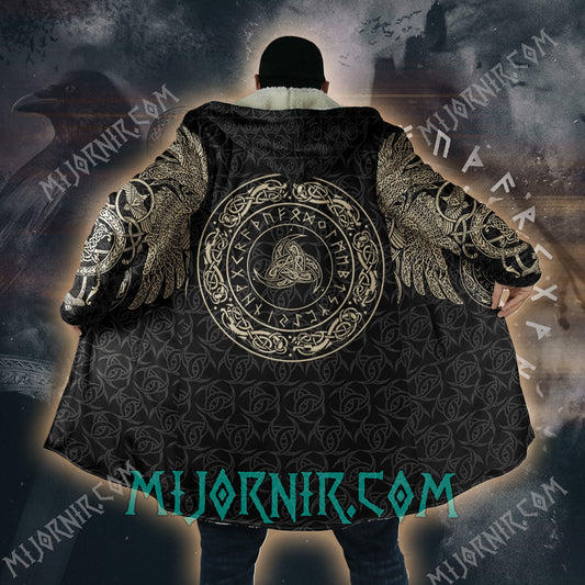 Ancient Valknut - Viking Hooded Cloak