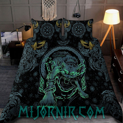 The Cursed Fenrir - Viking Duvet Cover