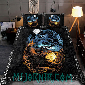 Sköll & Hati - Viking Duvet Cover