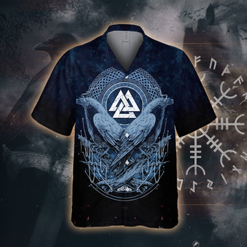 Blue Huginn and Muninn – Hawaii Shirt