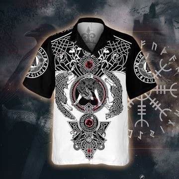 Nordic Wolves Compass – Hawaii Shirt