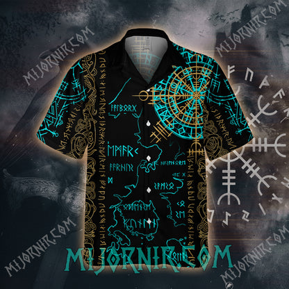 Viking Runes & Vegvisir – Hawaii Shirt