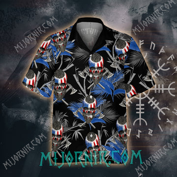 Patriotic Skulls – Hawaii Shirt