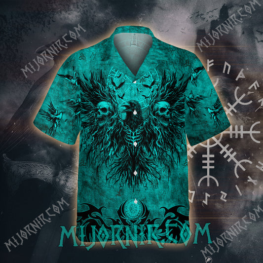 Mystic Raven Skulls Viking – Hawaiian Shirt