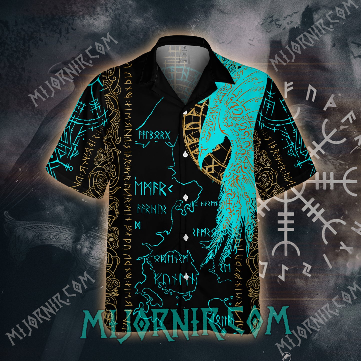 Huginn & Muninn Runes – Hawaii Shirt