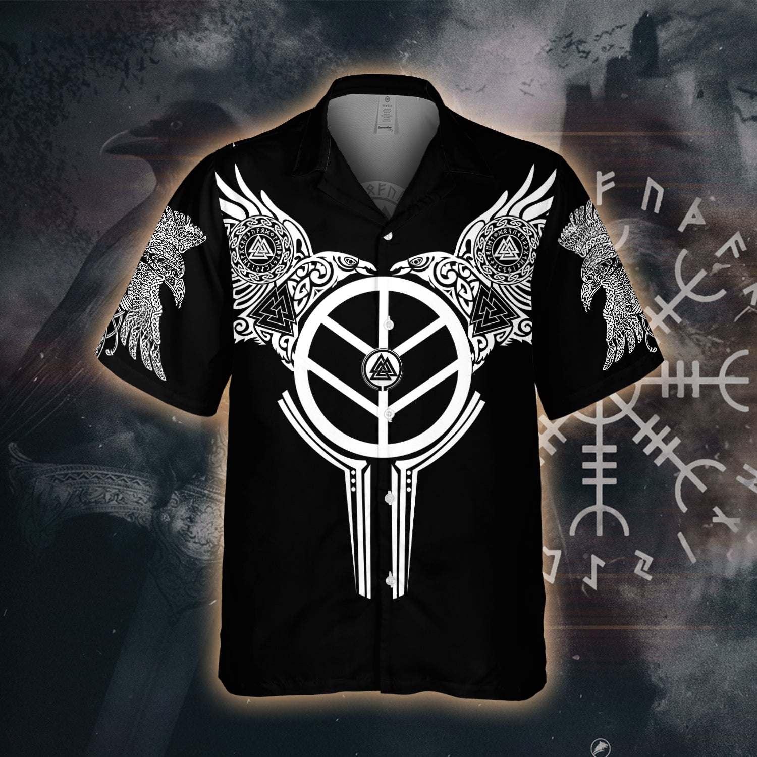 Runic Shield Hawaiian Shirt