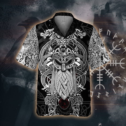 Viking Warrior Emblem Hawaiian Shirt