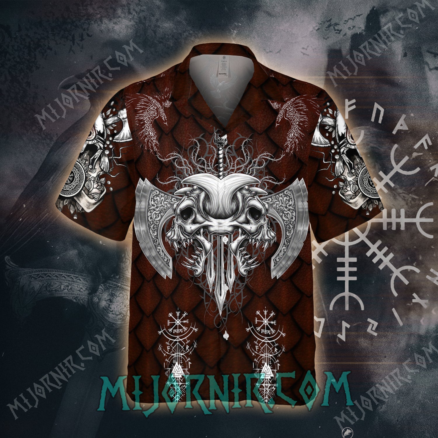 Viking Skull Warrior - Viking Hawaiian Shirt