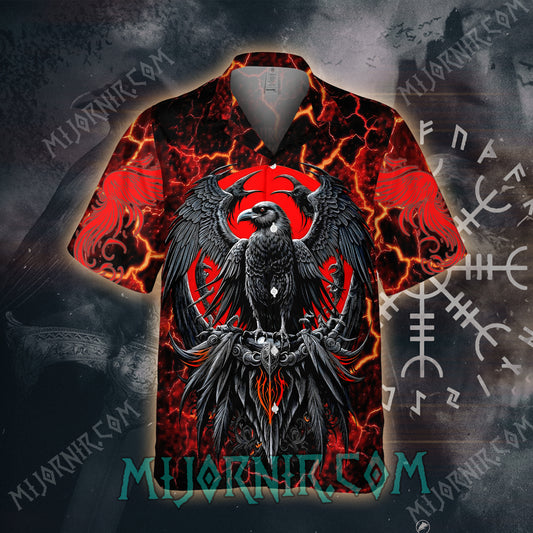 Fire Raven - Viking Hawaiian Shirt