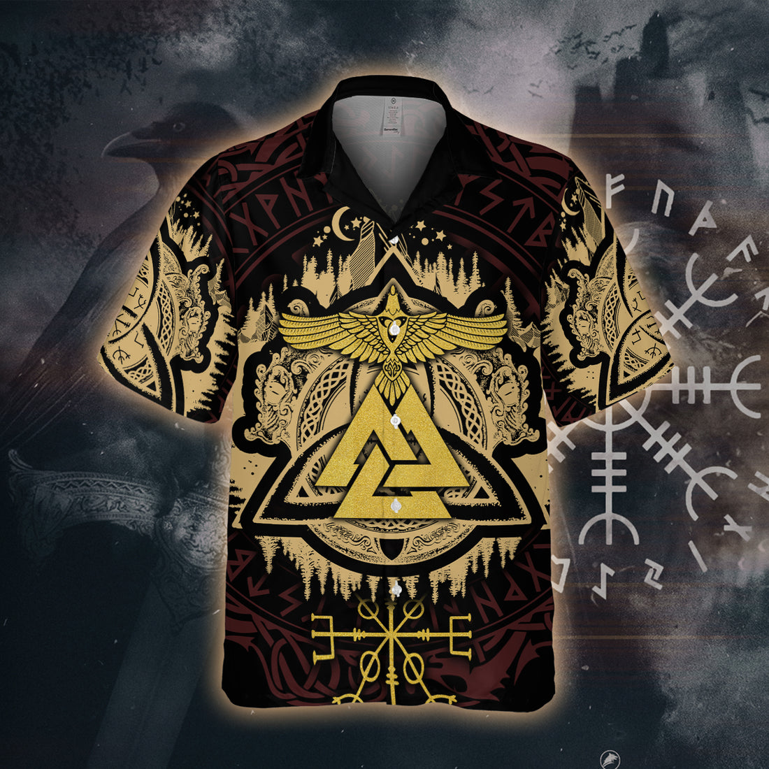 Norse Mythic Emblem Hawaiian Shirt