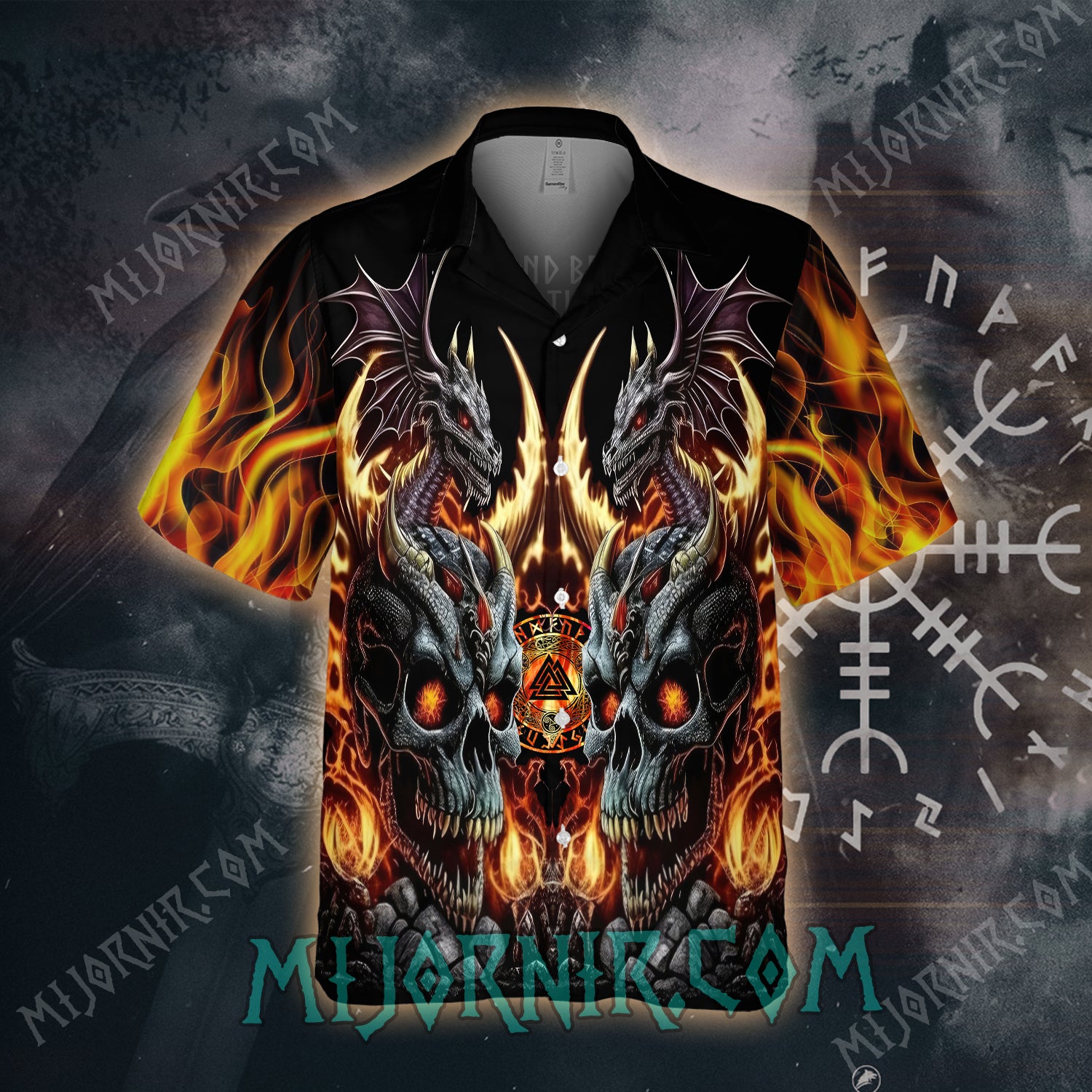 Viking Dragon Flames – Hawaiian Shirt