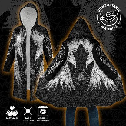 Huginn And Muninn - Viking Hooded Cloak